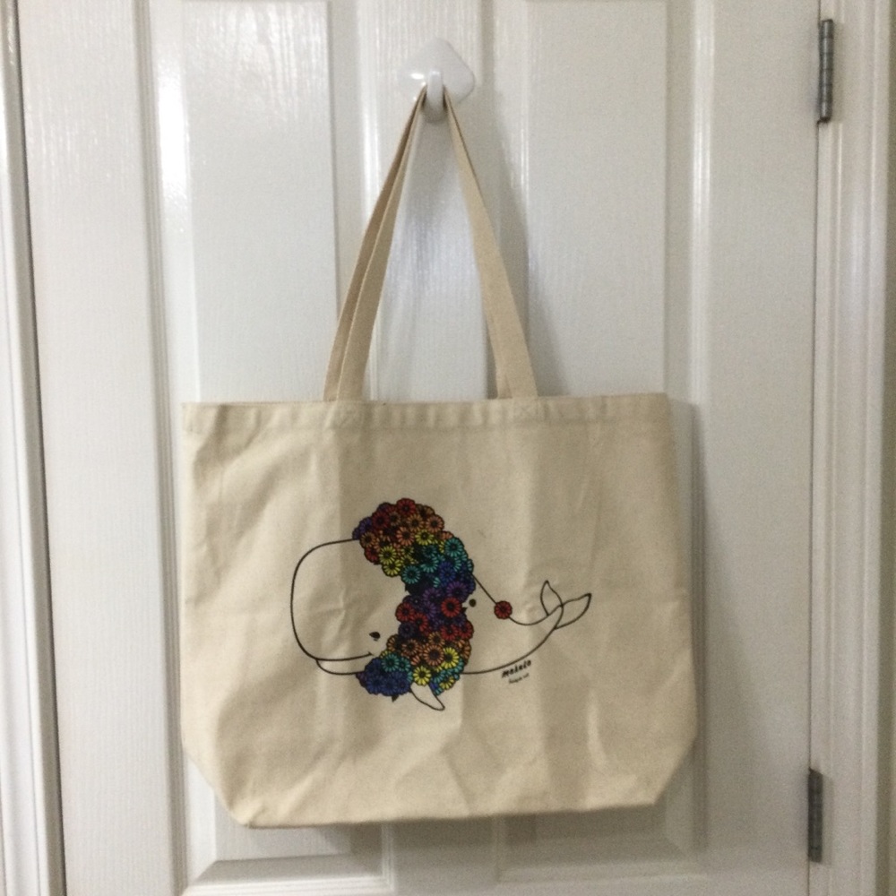 Hawaii Mahalo whale canvas tote new without tags